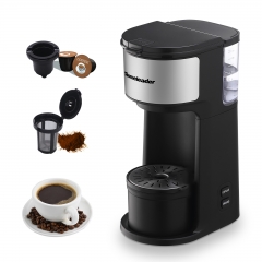 Homeleader Single Serve Coffer Maker for K-Cup and Ground Coffee, Coffee Machine with Self-Cleaning Function,6 to14oz Brew Sizes