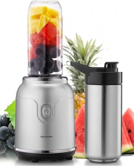 Personal Blender for Shakes and Smoothies with Stainless Steel Cup, Homeleader Portable Retro Smoothie Blender for Kitchen, Small Mixer with 6 Sharp B