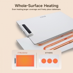 Hot tray portable electric warming tray Gift for Silicone hot dish food warmer trays Flexible silicone warm cutting board folding thaw thermal insulat