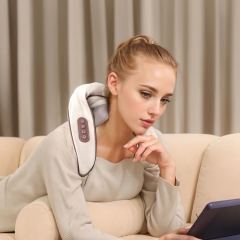 Electric Neck Massager With Heat - Neck and Shoulder Massagers For Pain Relief Deep Tissue 5D Simulate Human Hand Grasping and Kneading Neck Headrest