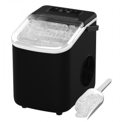 Ice Maker Countertop,9 Cubes Ready in 7 Mins,20lbs in 24Hrs,2 Sizes of Bullet Ice,Self-Cleaning Ice Machine with Ice Scoop and Basket for Home Kitchen